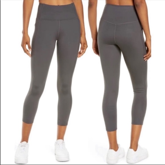 Girlfriend Collective Moon Gray Compressive High Rise Legging Size Large - Picture 1 of 4